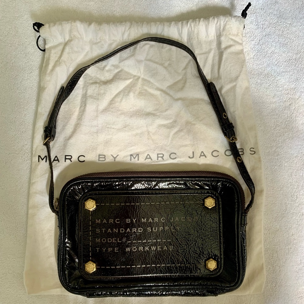 Marc by Marc Jacobs Black Patent Shoulder Bag